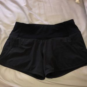 NWOT Black high rise lululemon shorts